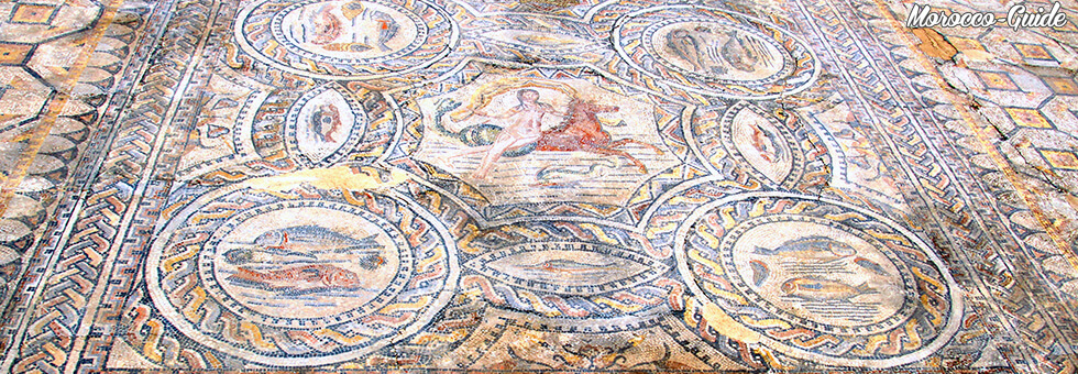 Volubilis - Mosaïcs representing the fishing and maritime theme